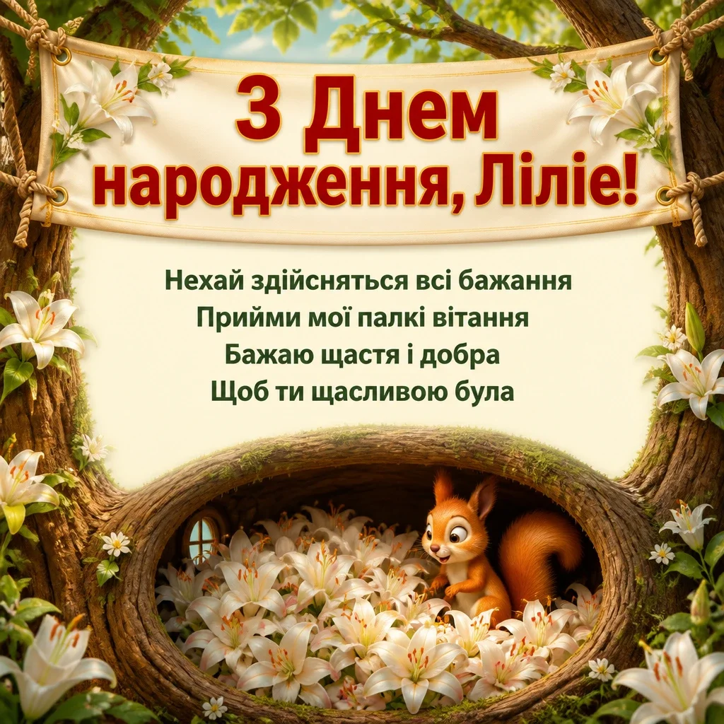 з днем народження лілія, в прозі