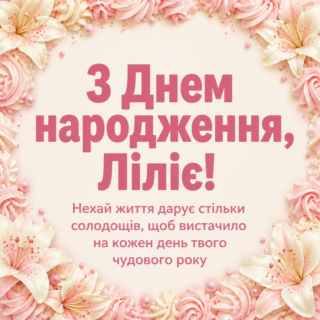 з днем народження лілія, в прозі