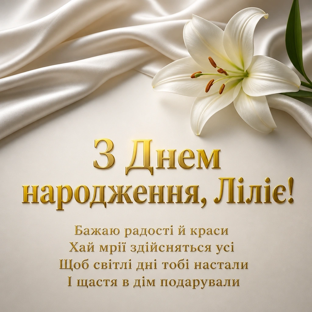 з днем народження лілія, в прозі