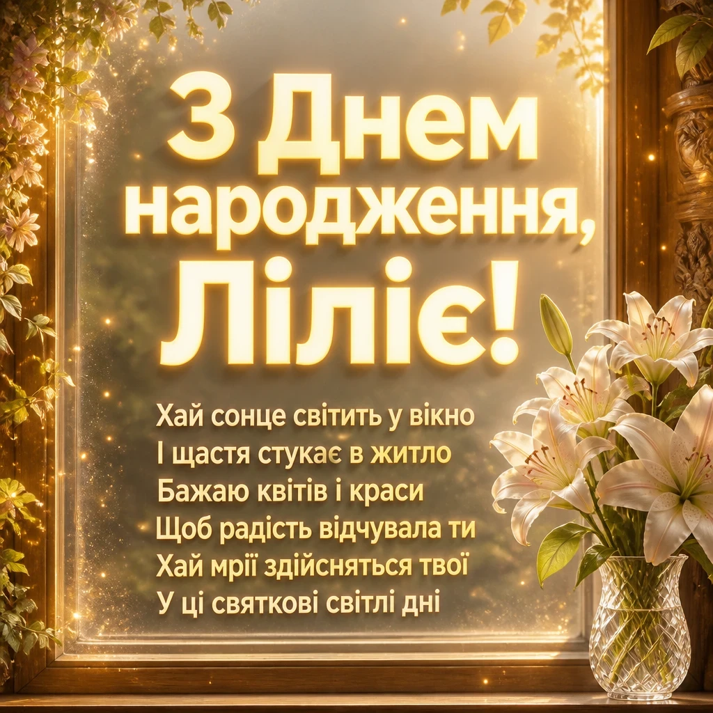 з днем народження лілія, в прозі