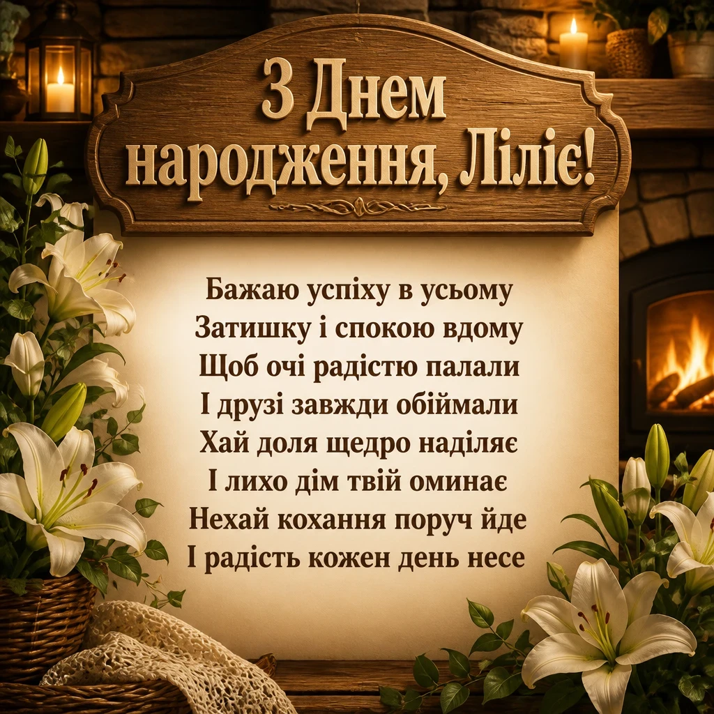 з днем народження лілія, в прозі