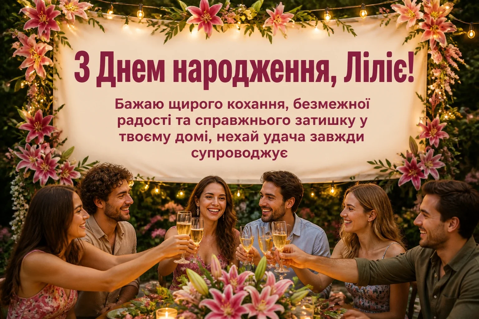 з днем народження лілія, в прозі