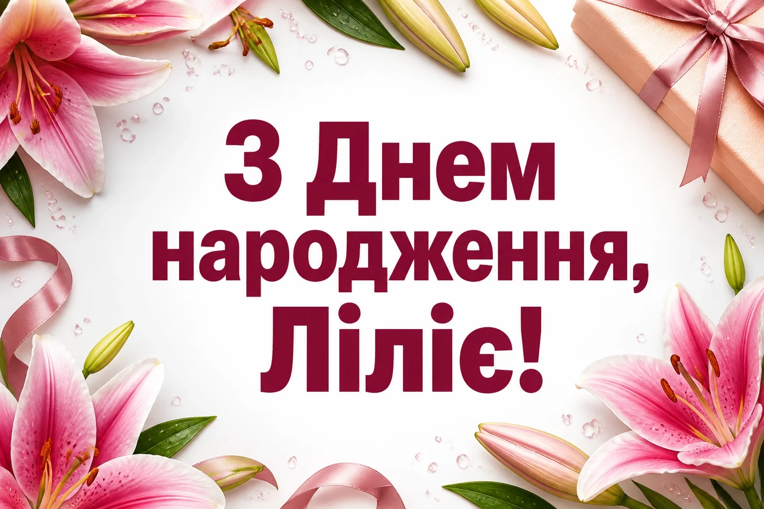 з днем народження лілія, в прозі