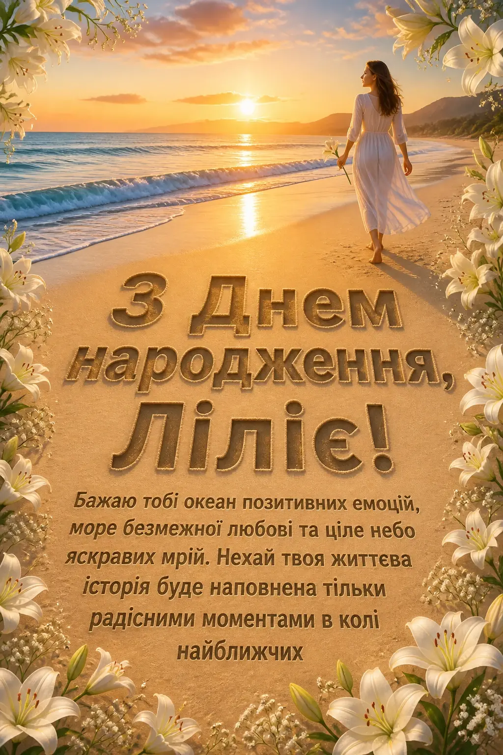 з днем народження лілія, в прозі