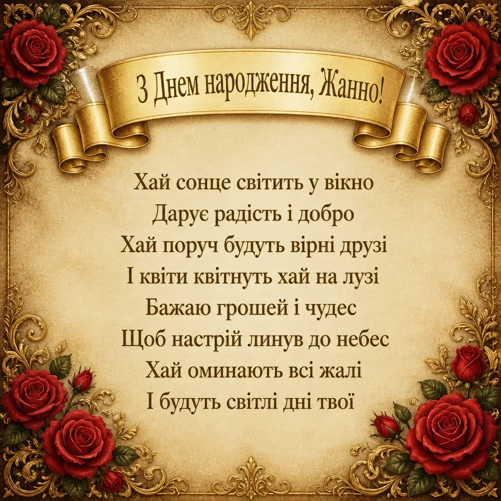 жанна з днем народження картинки