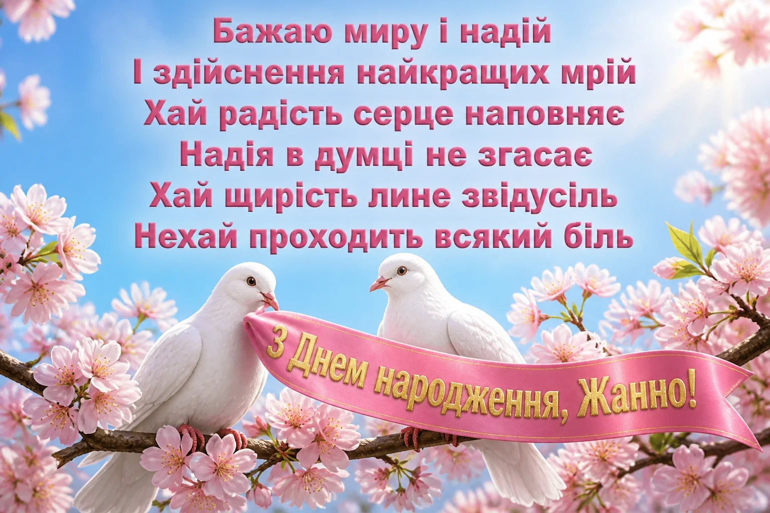 жанна з днем народження картинки