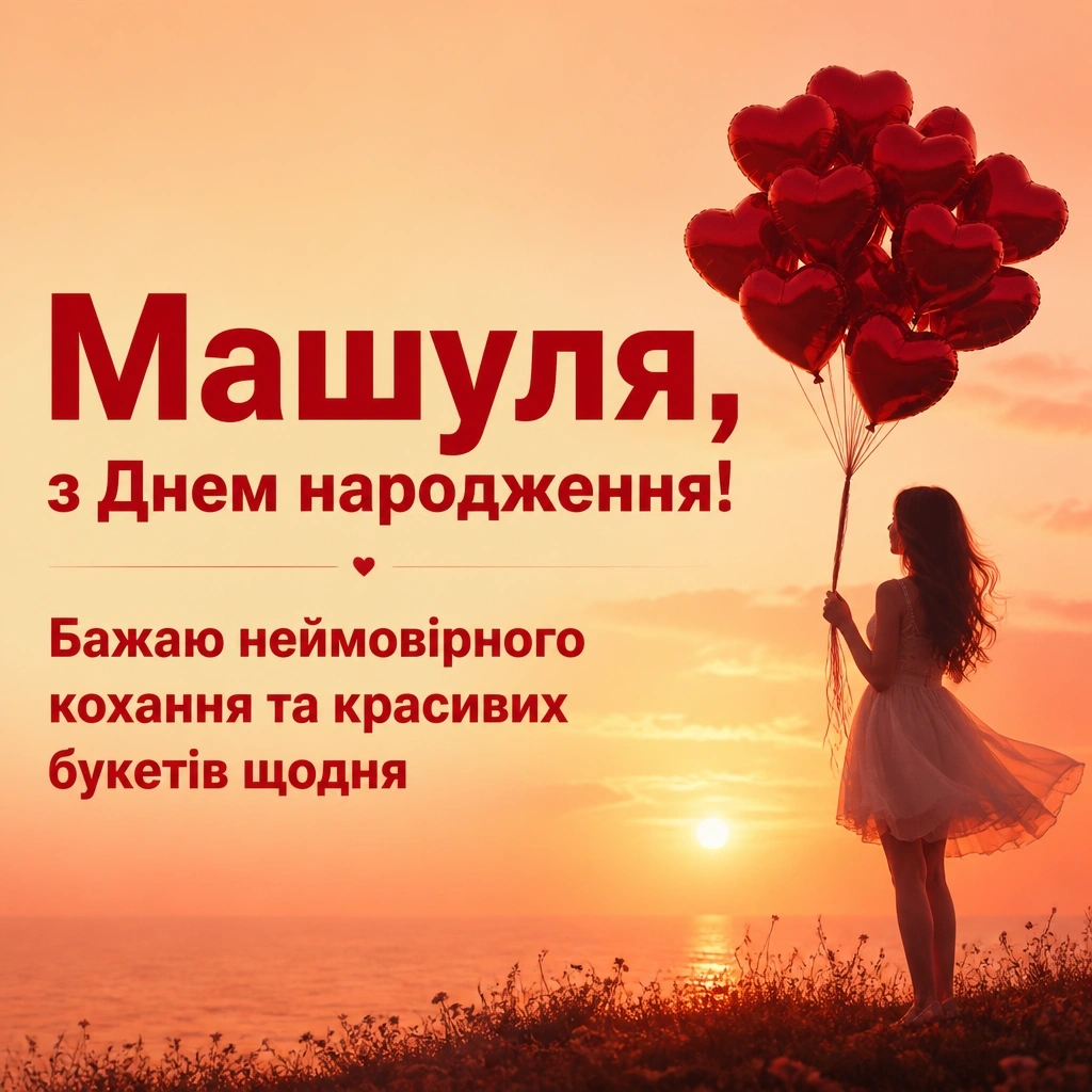 машуля з днем народження маша українською
