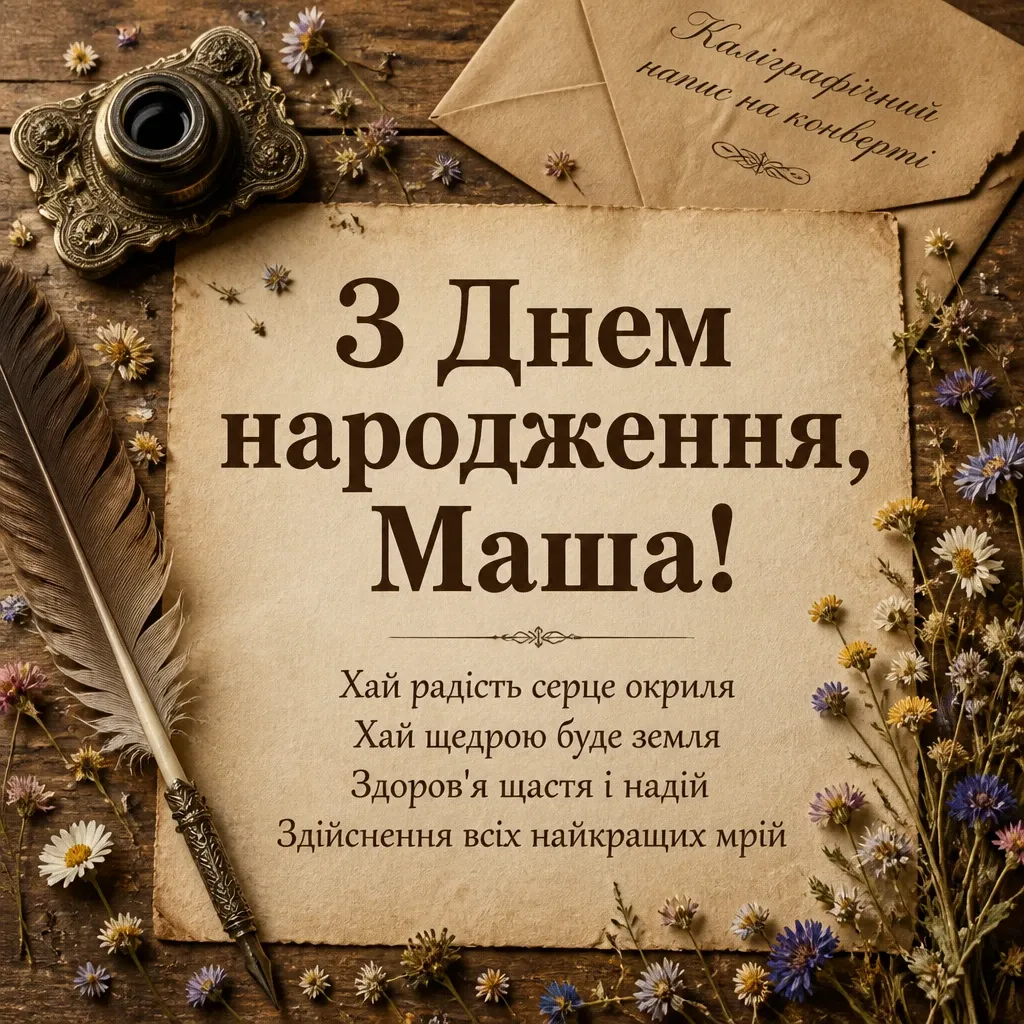 машуля з днем народження маша українською