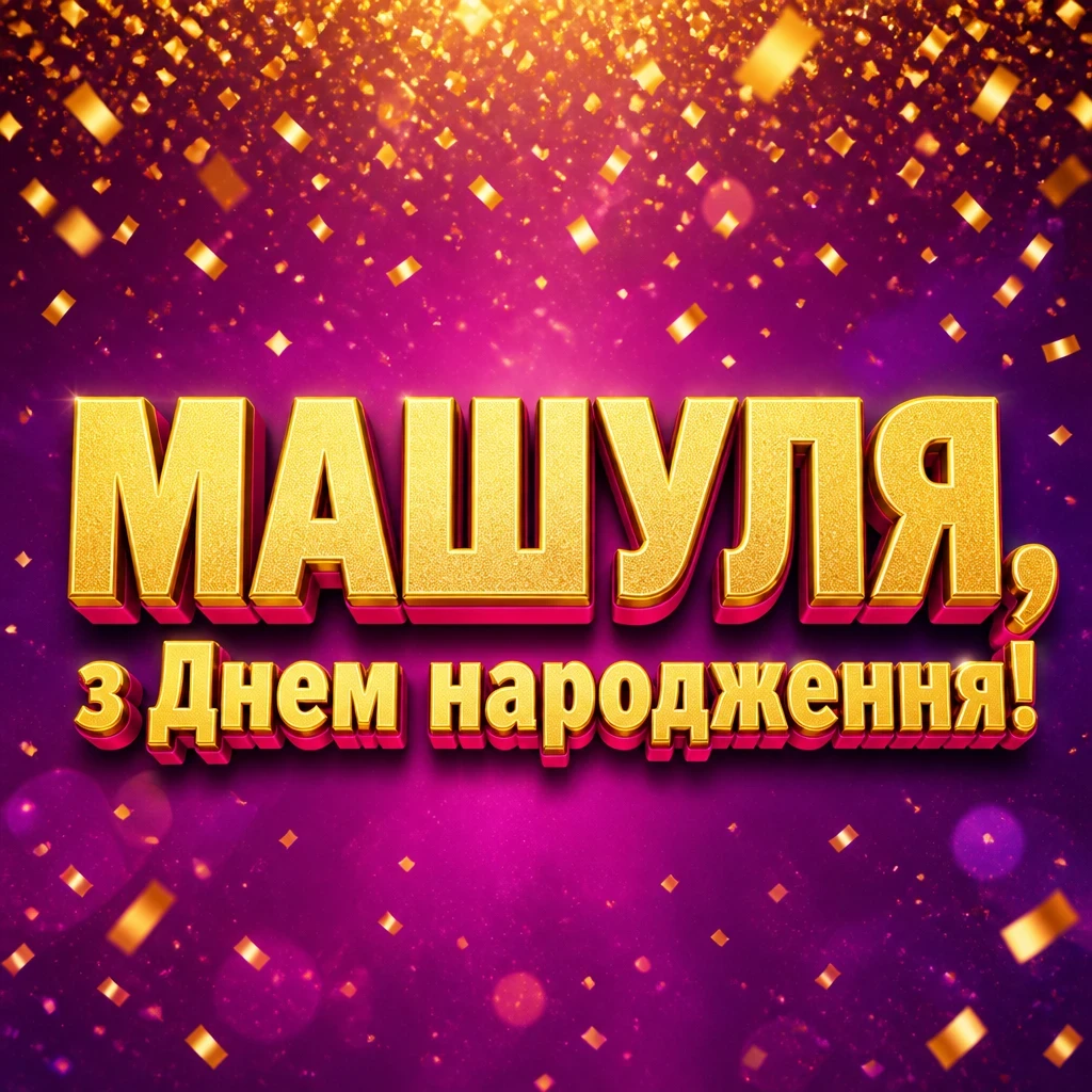 машуля з днем народження маша українською