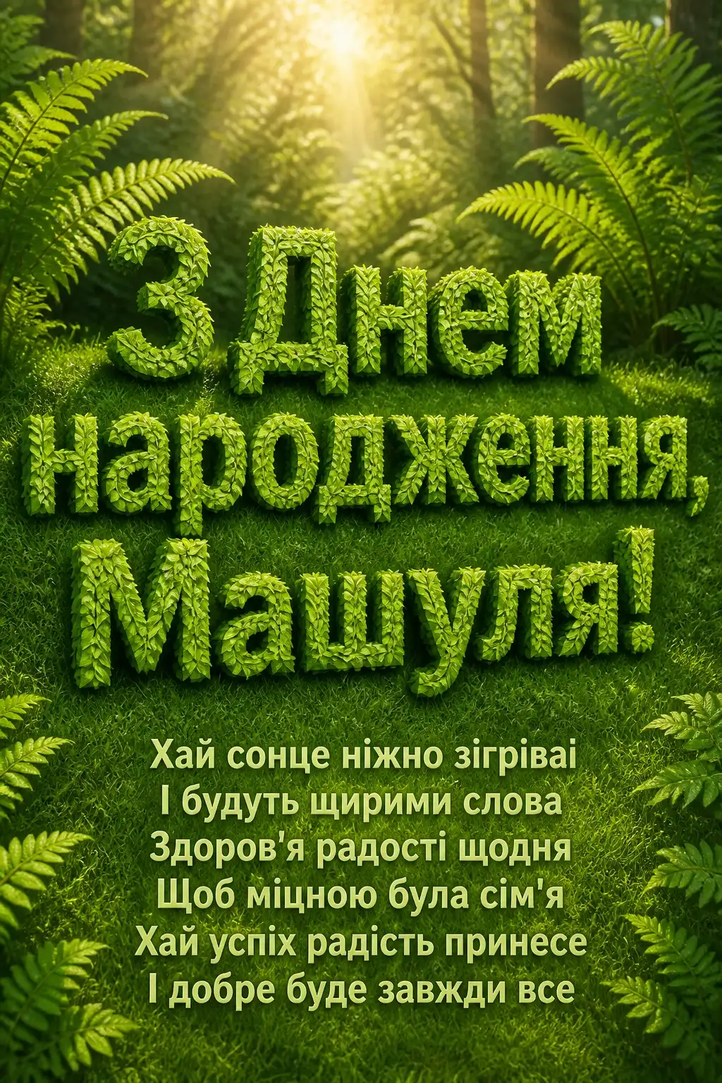 машуля з днем народження маша українською