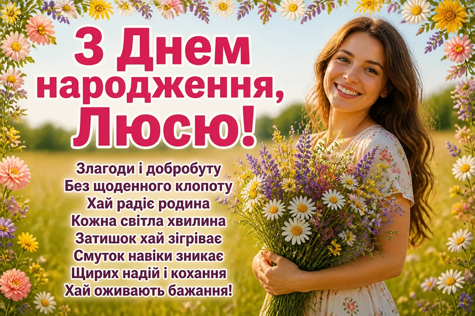 з днем народження люся