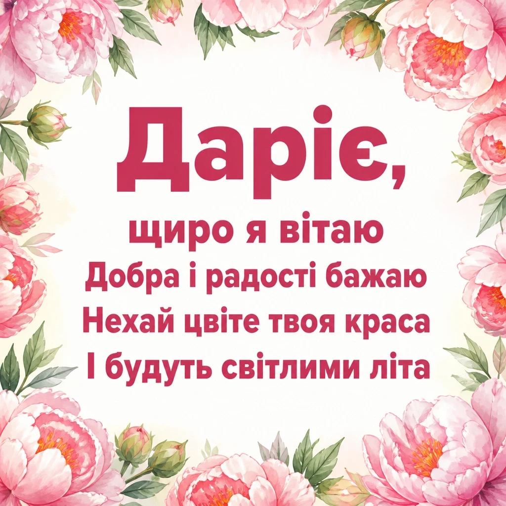 з днем народження дарія