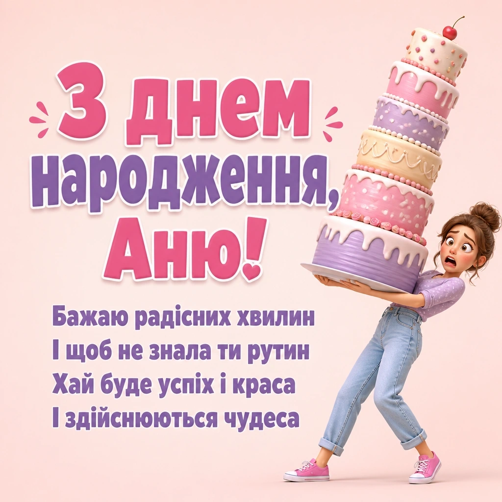 з днем народження аня в прозі
