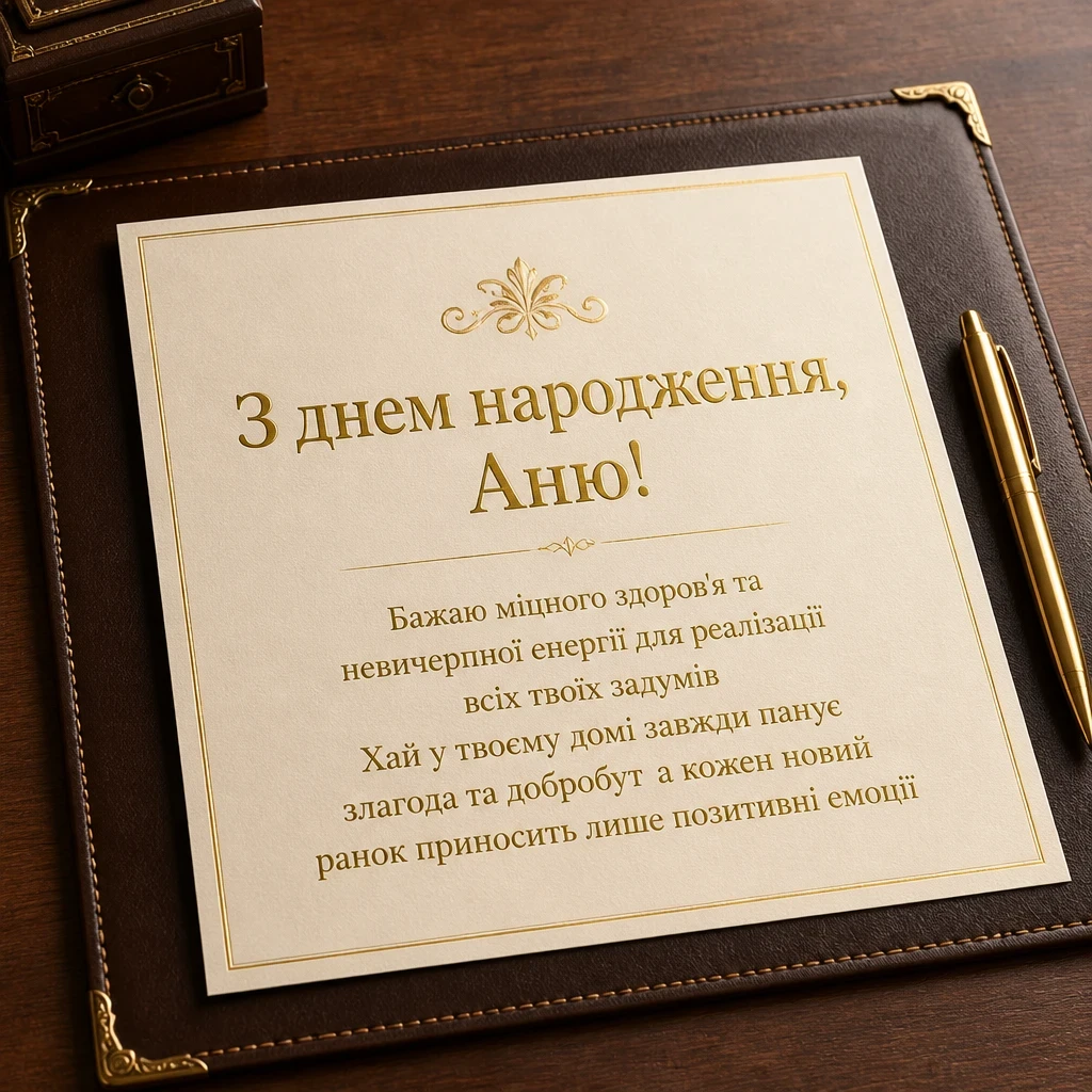 з днем народження аня в прозі