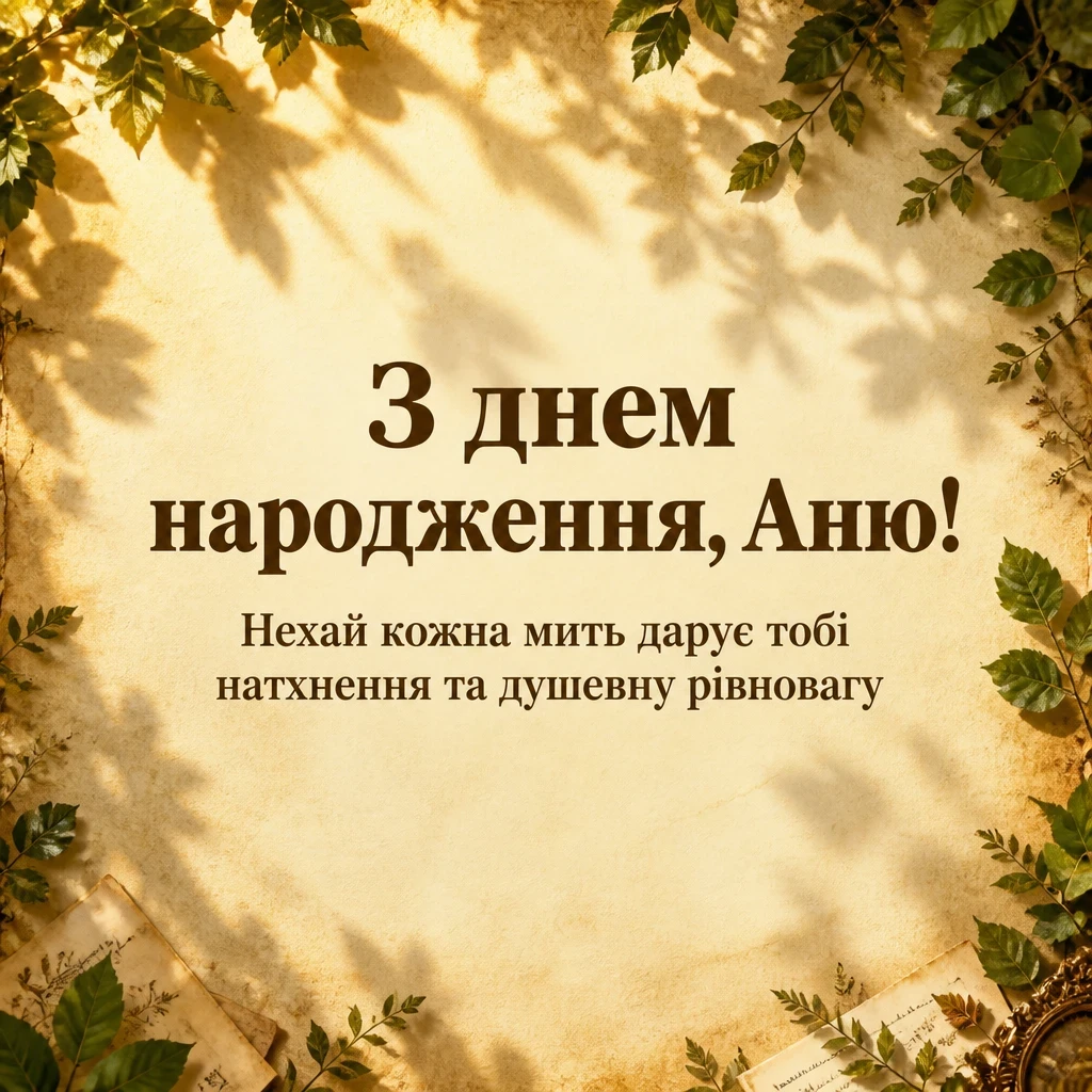 з днем народження аня в прозі