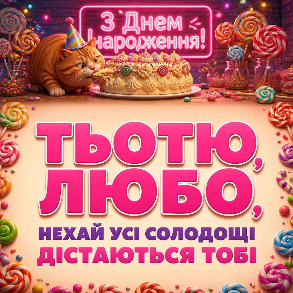 з днем народження тьотя люба