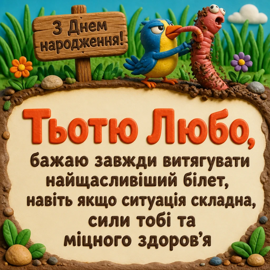 з днем народження тьотя люба