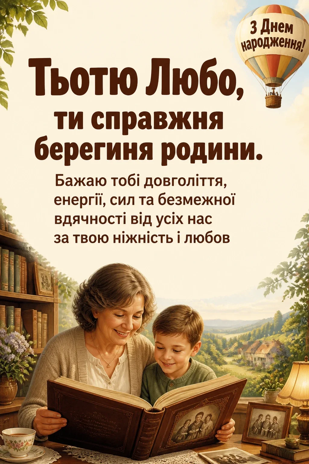 з днем народження тьотя люба