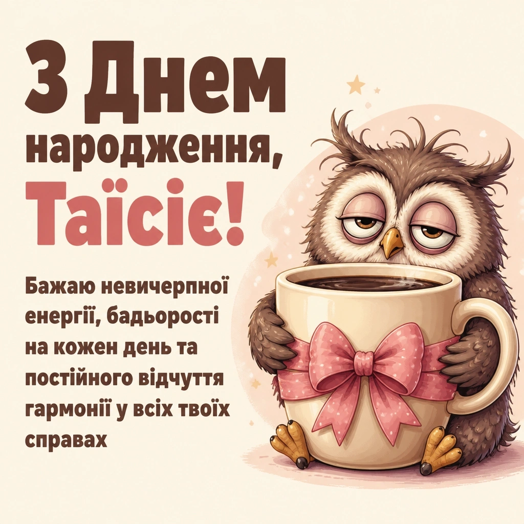 з днем народження таїсія