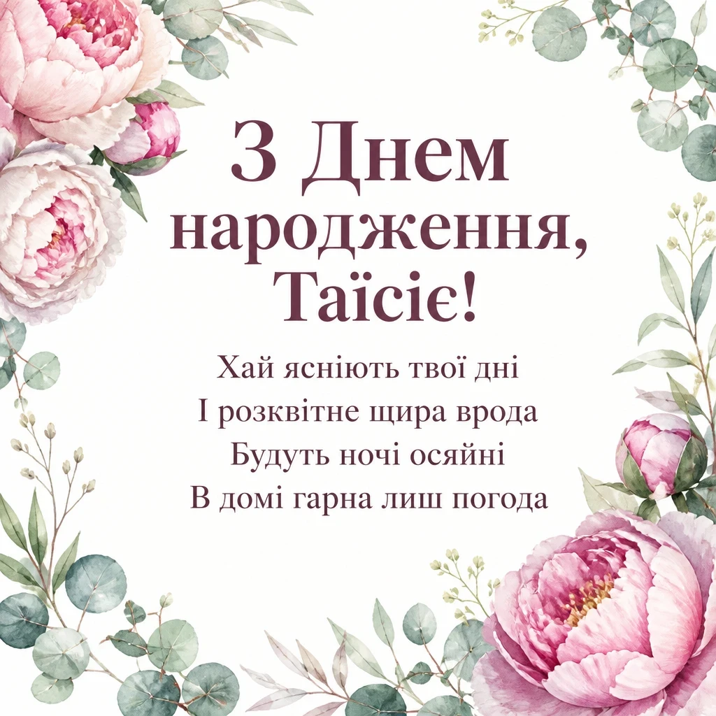 з днем народження таїсія