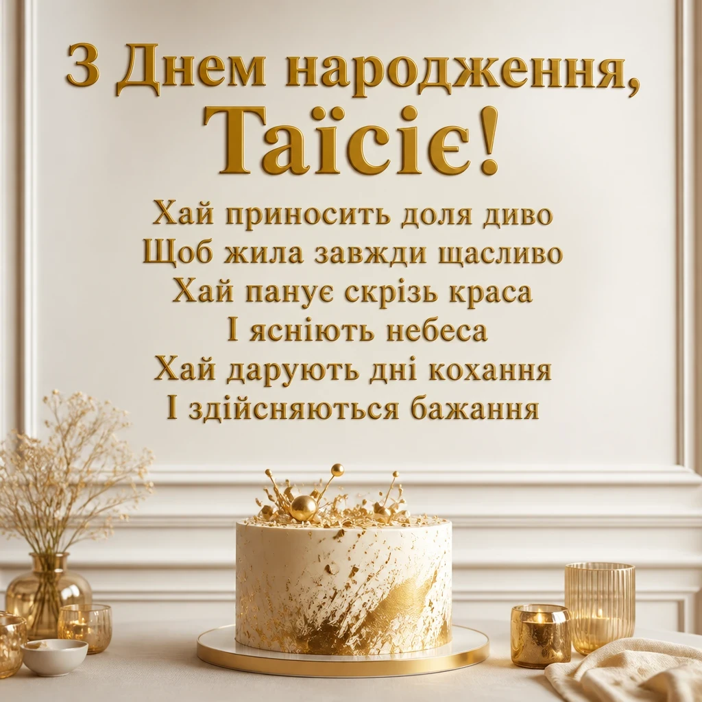 з днем народження таїсія