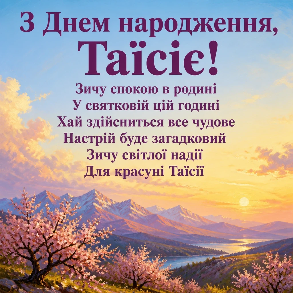 з днем народження таїсія