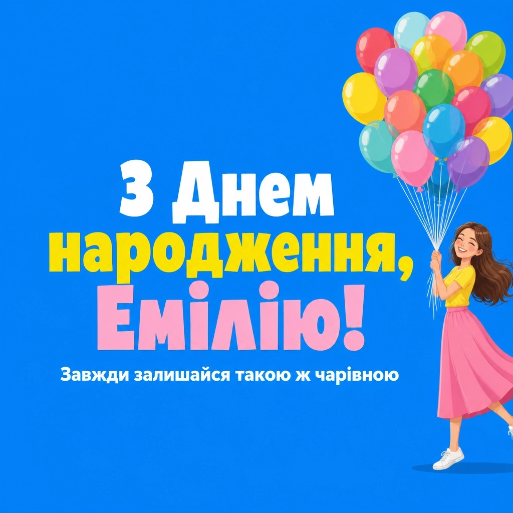 з днем народження емілія