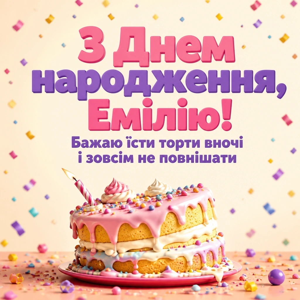 з днем народження емілія