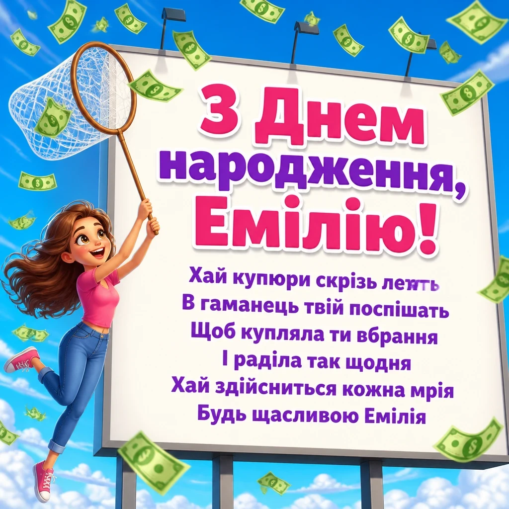 з днем народження емілія