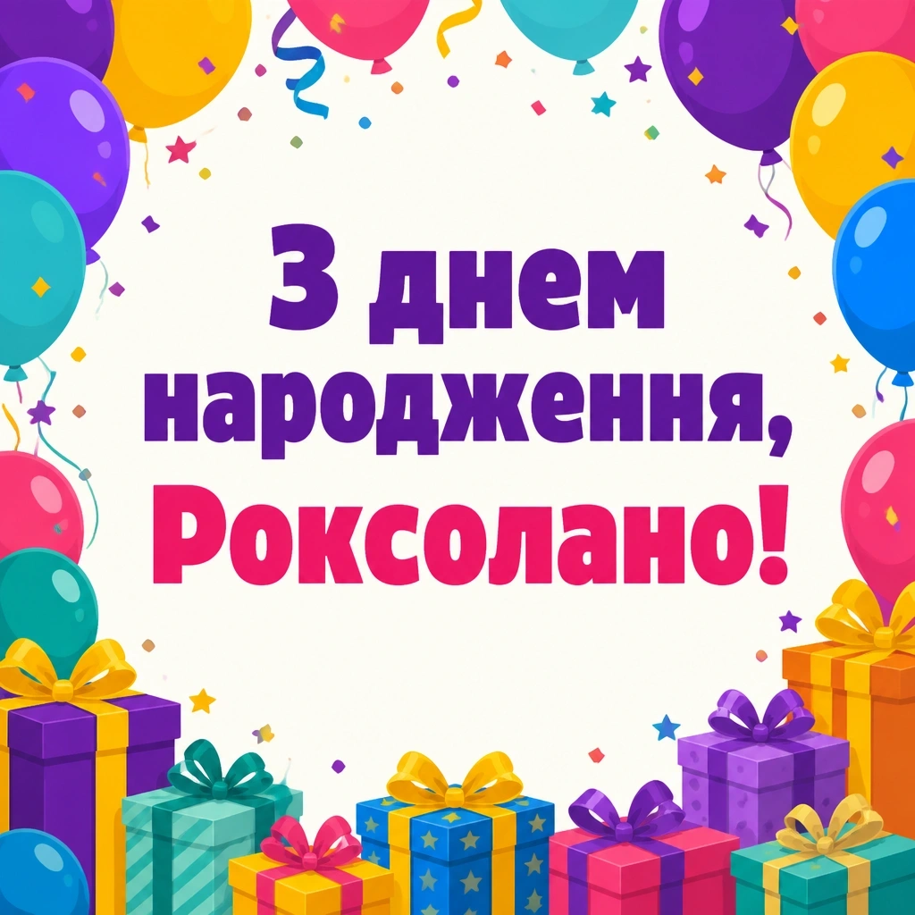 з днем народження роксолана з днем народження роксолана
