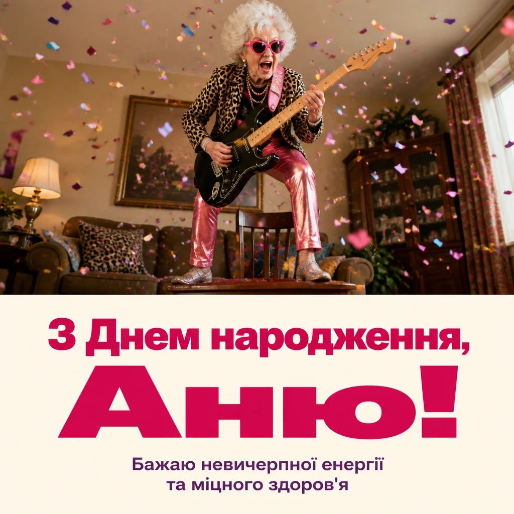 з днем народження, аня в прозі
