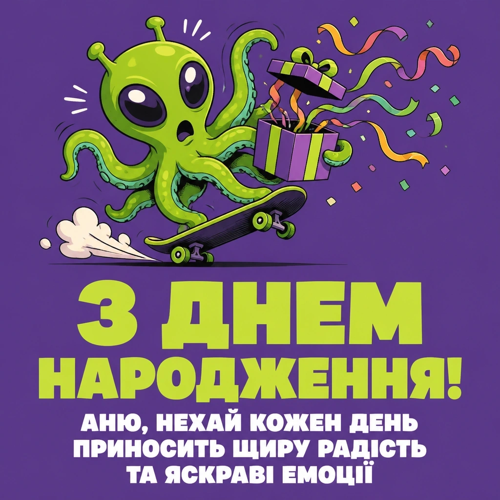 з днем народження, аня в прозі