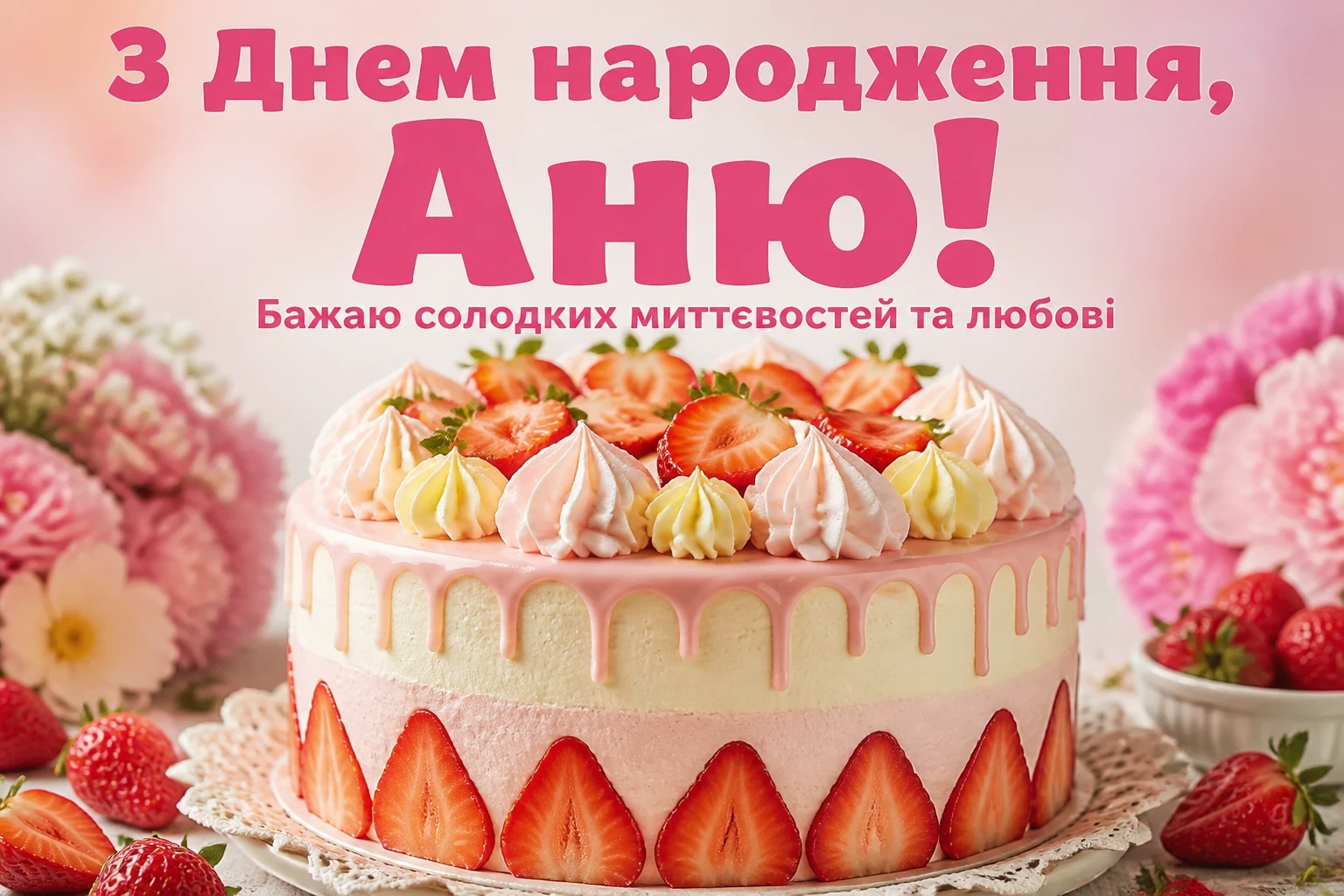 з днем народження, аня в прозі
