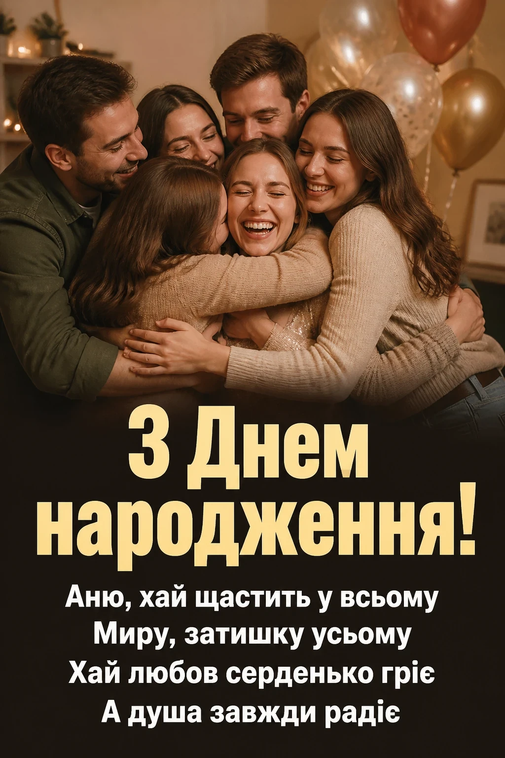 з днем народження, аня в прозі