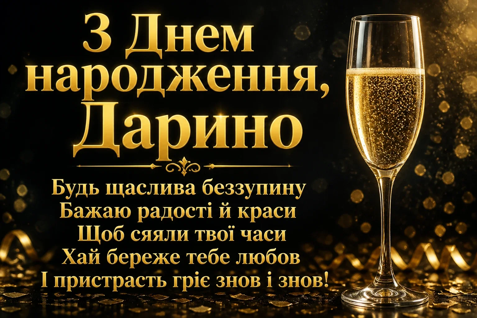 листівка з днем народження, дарина