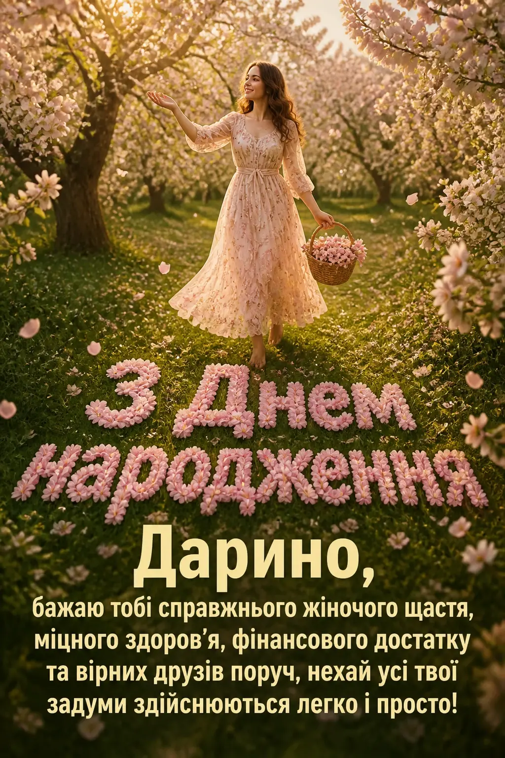 листівка з днем народження, дарина