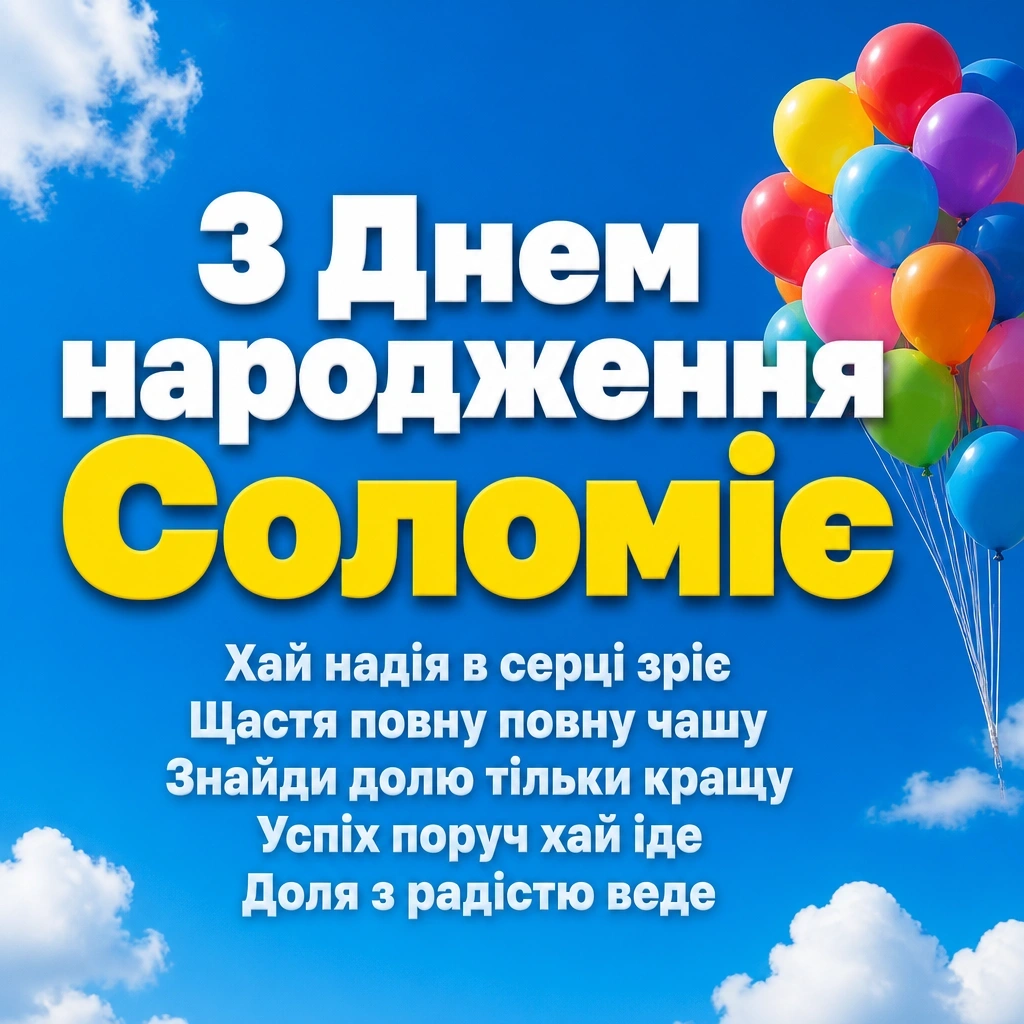 з днем народження соломія картинки