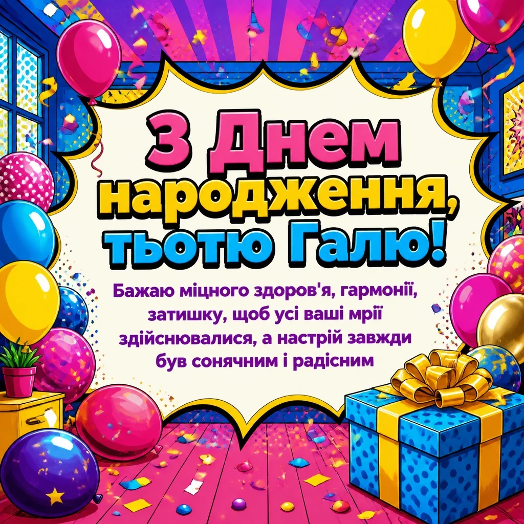 з днем народження тьотя галя