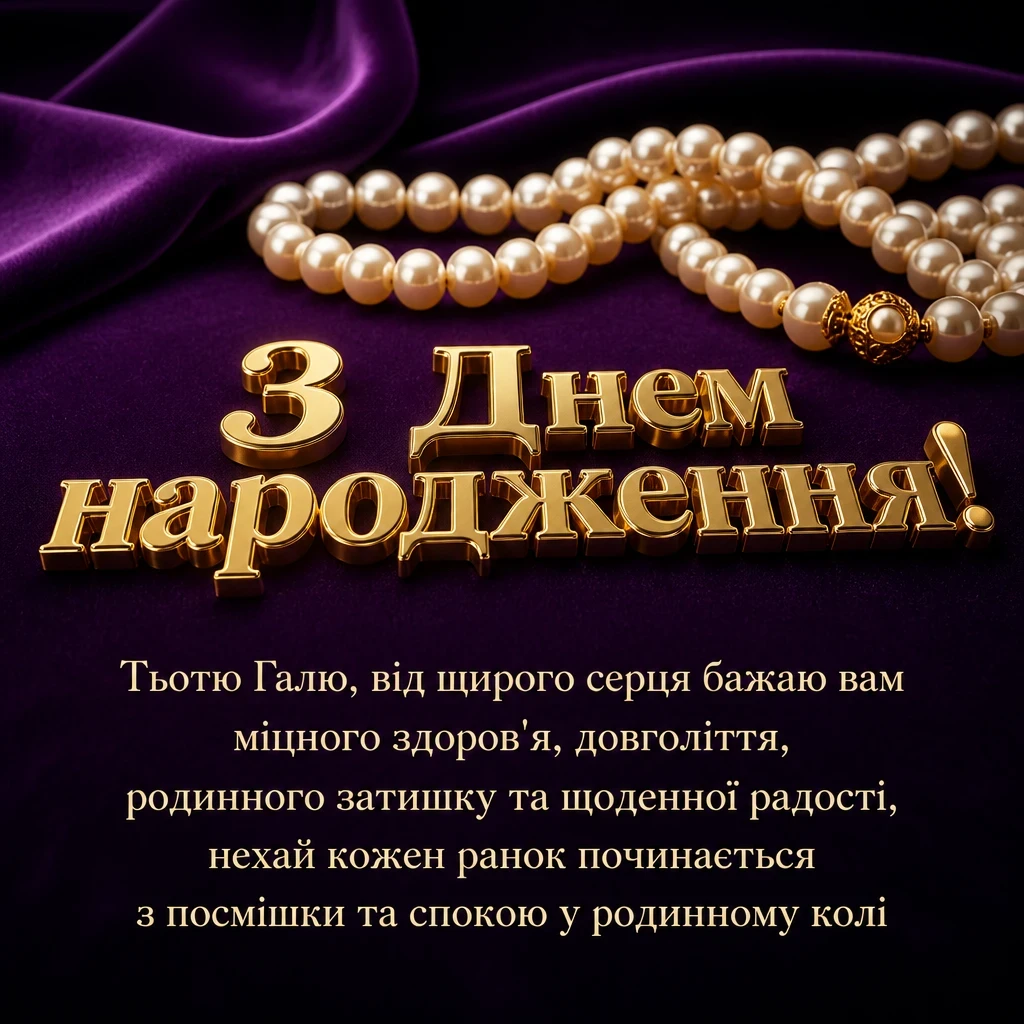 з днем народження тьотя галя