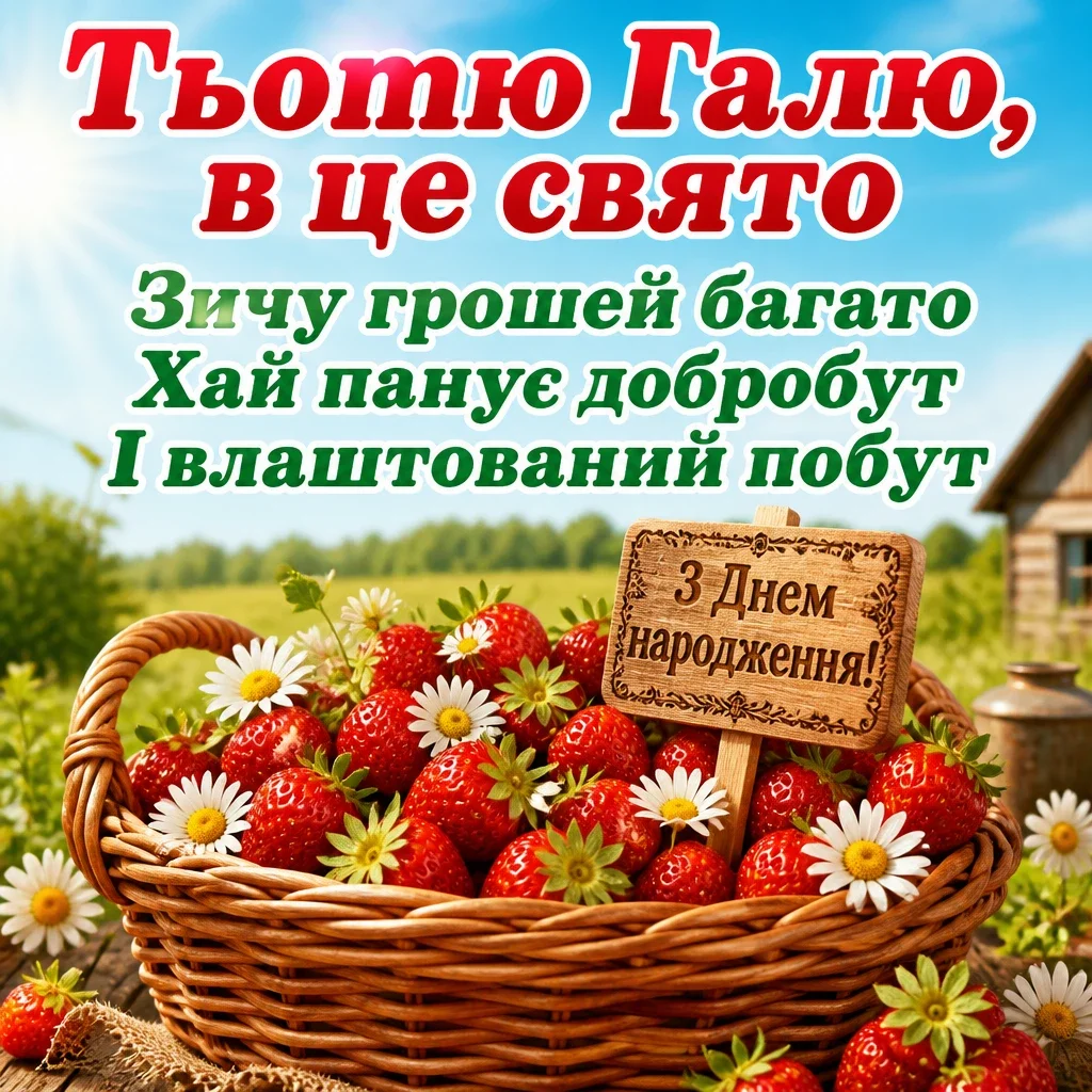 з днем народження тьотя галя