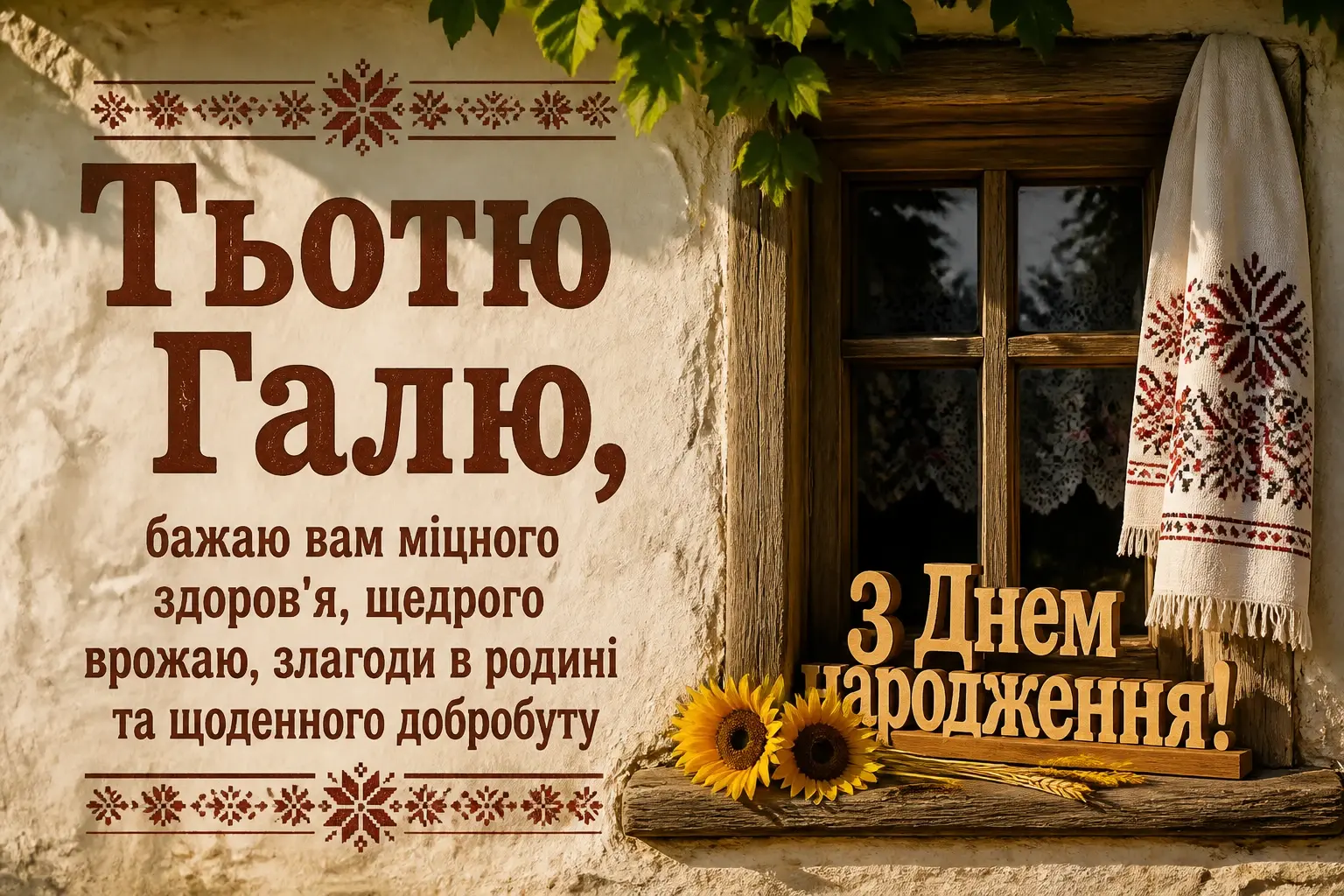 з днем народження тьотя галя
