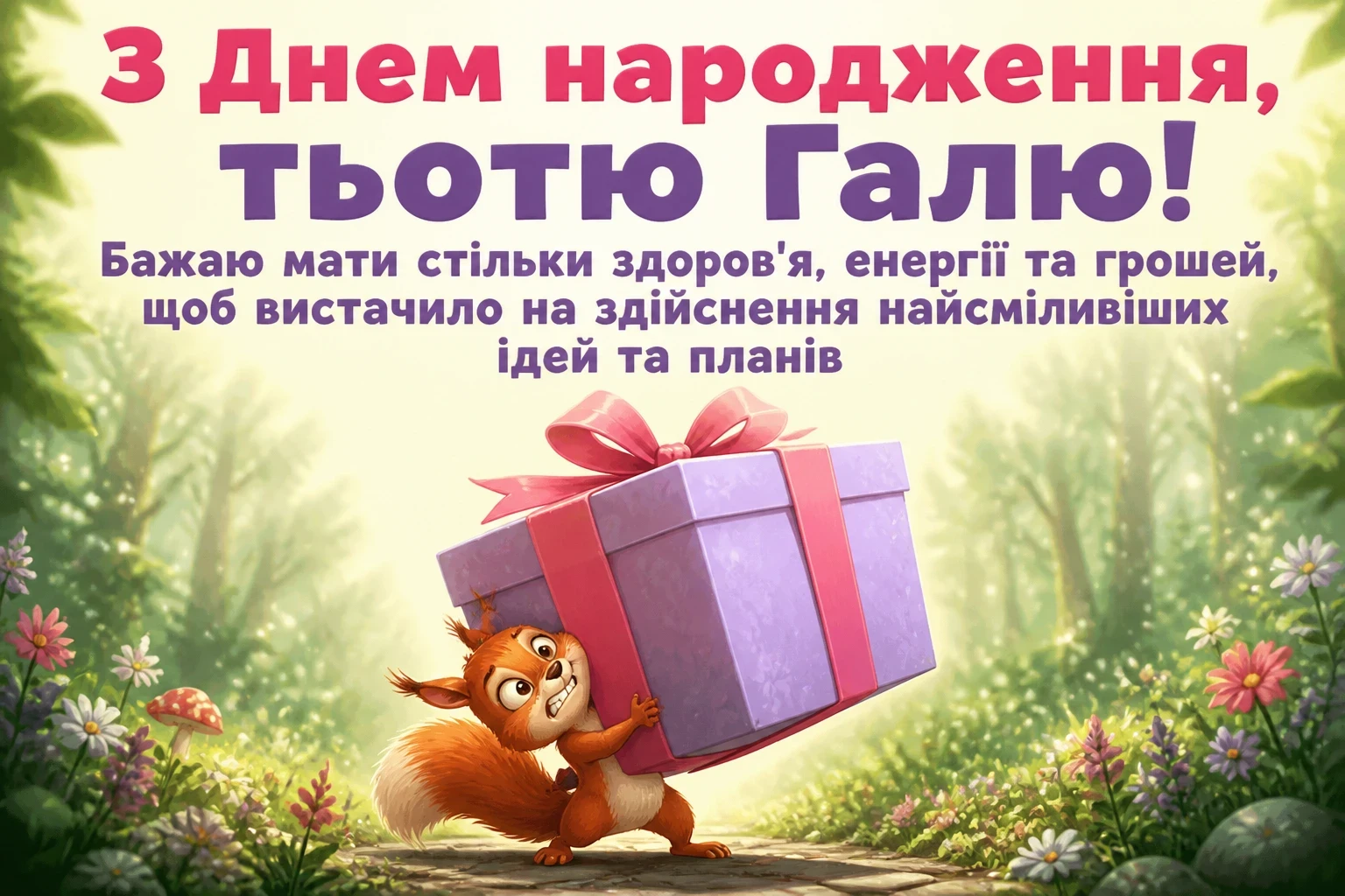 з днем народження тьотя галя