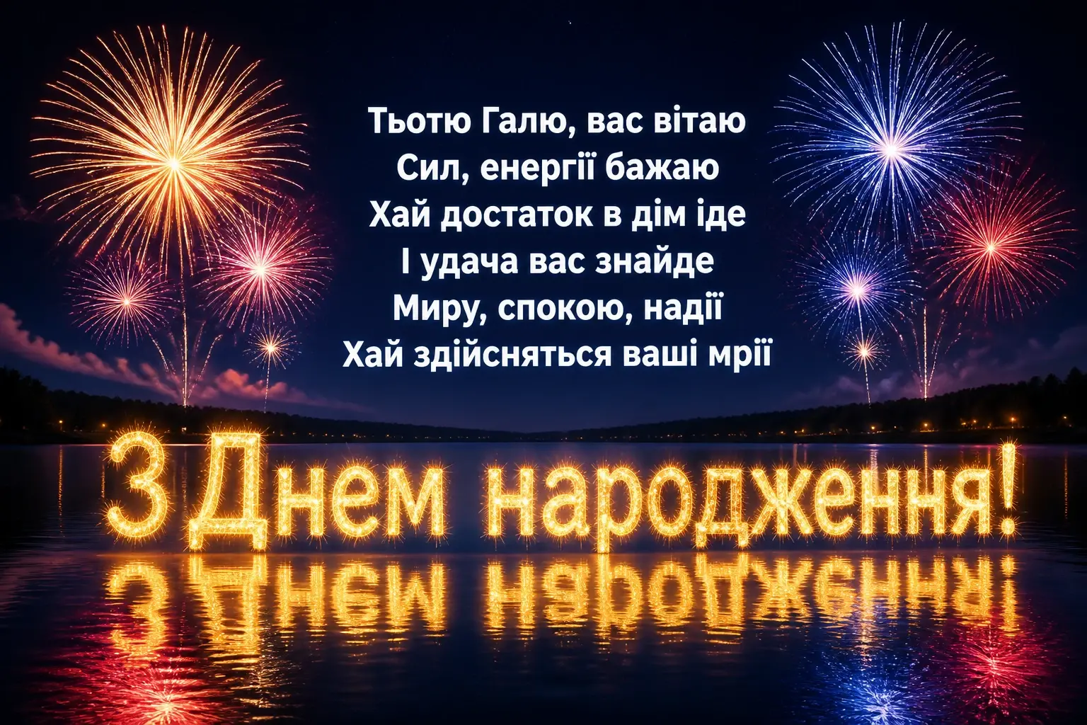 з днем народження тьотя галя