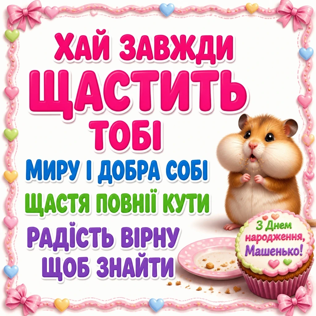 машенька з днем народження маша українською