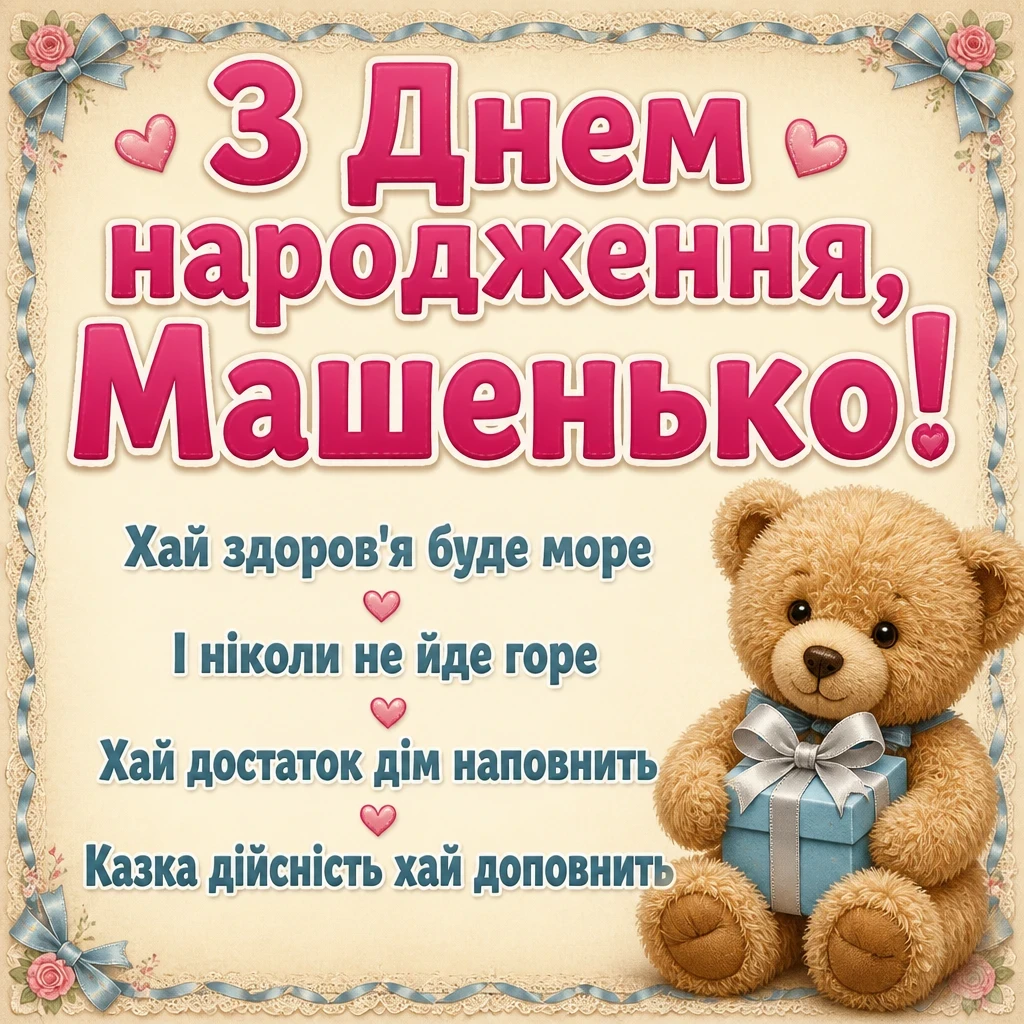 машенька з днем народження маша українською