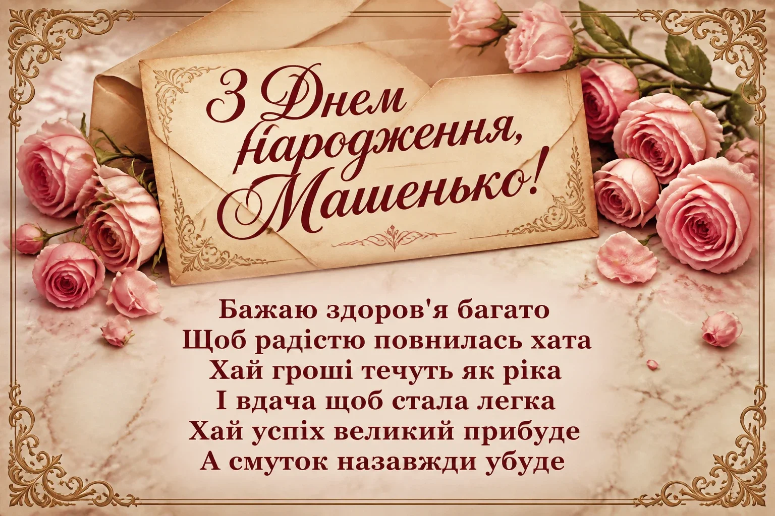машенька з днем народження маша українською