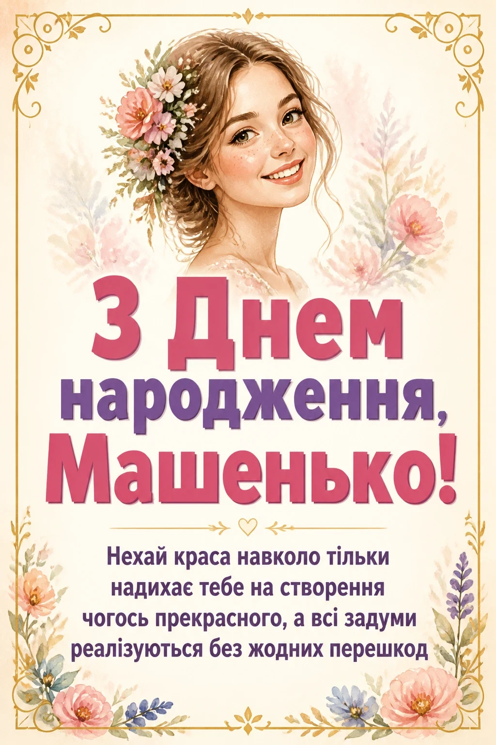 машенька з днем народження маша українською